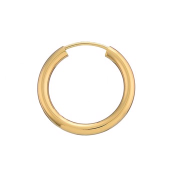 BNH Dame blanke 14 kt rødguld Øre creol, Ø 20 mm x 2,5 mm (KUN 1 stk.)